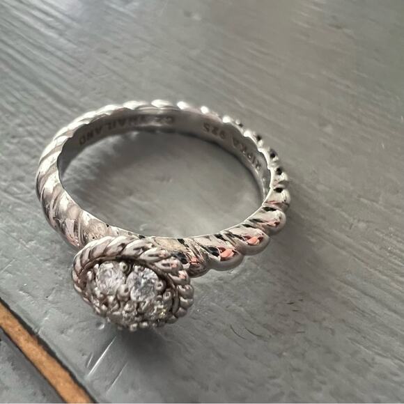 Judith Ripka 925 Sterling Silver CZ Ring Size 7 - Picture 5 of 8